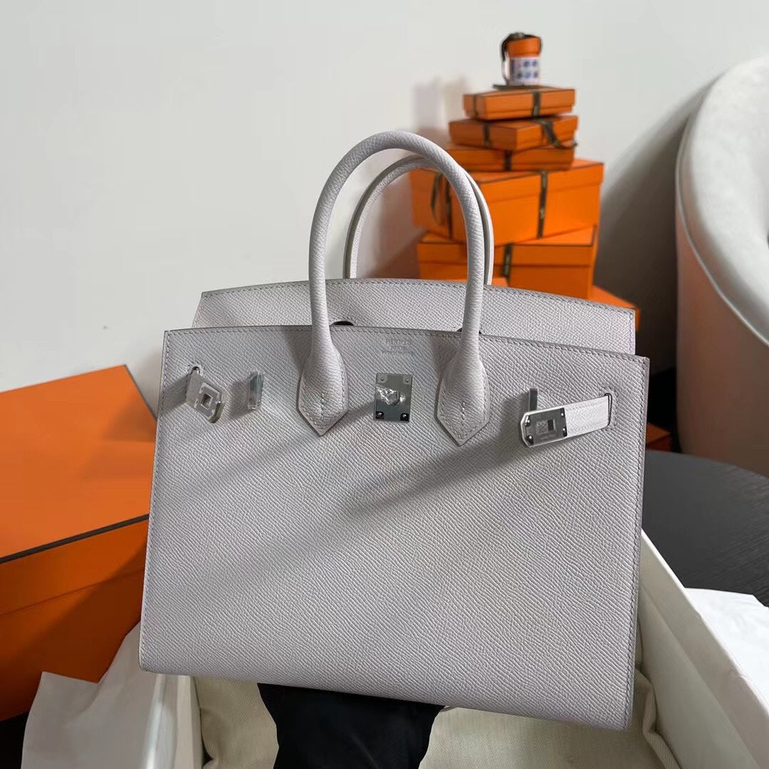 Hermès Birkin 25 Sellier Mauve Pale Epsom Silver Hardware