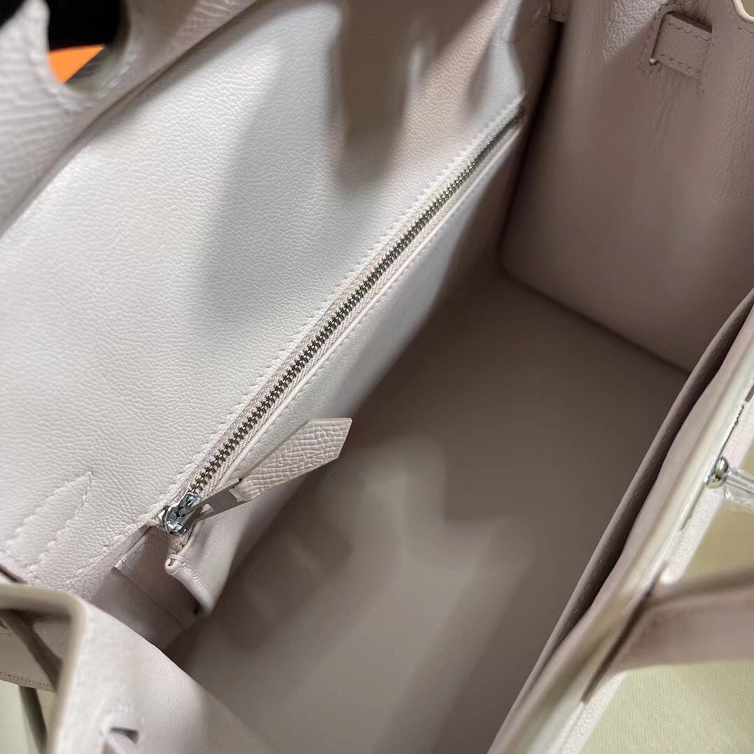 Hermès Birkin 25 Sellier Mauve Pale Epsom Silver Hardware