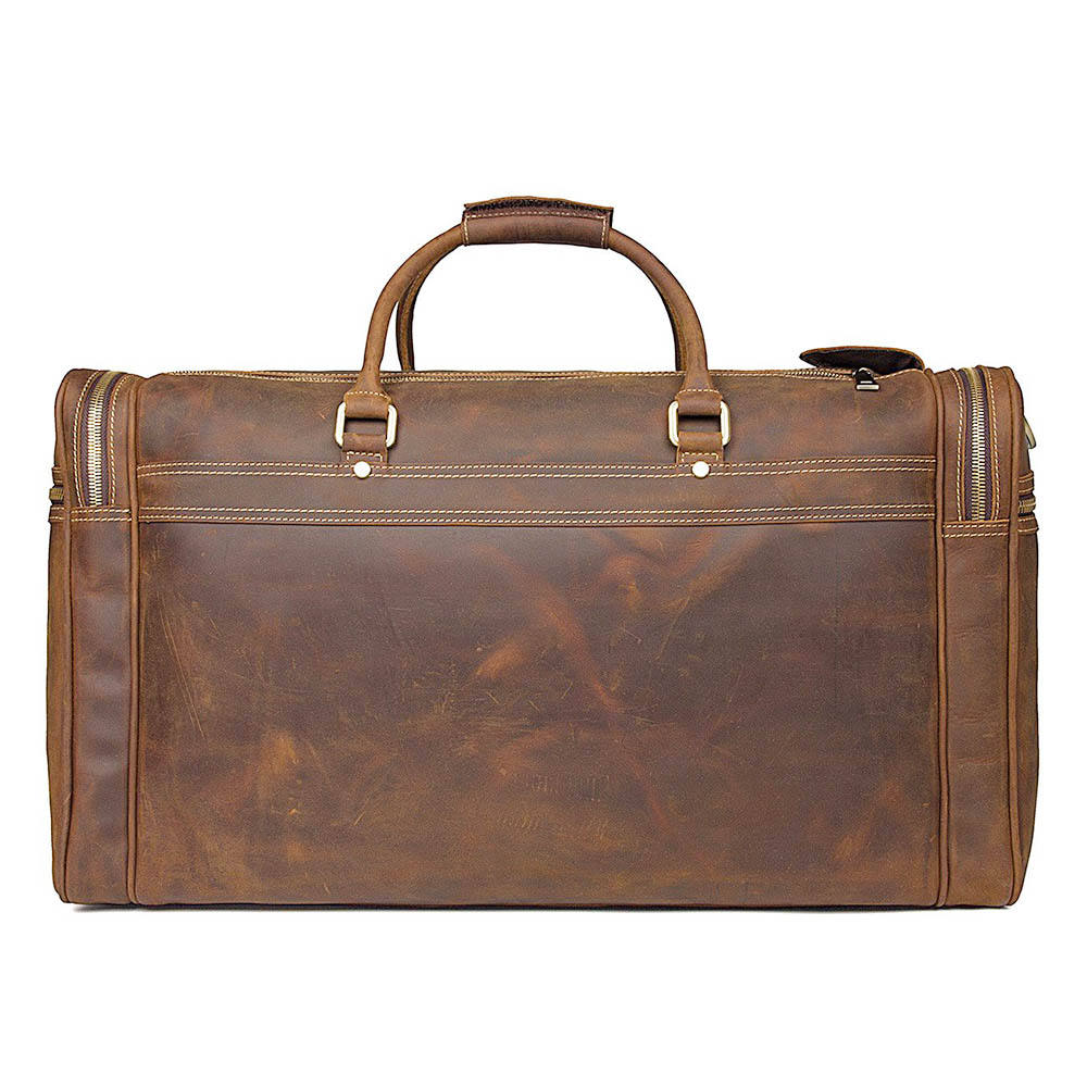 Vintage Brown Leather Travel Bag