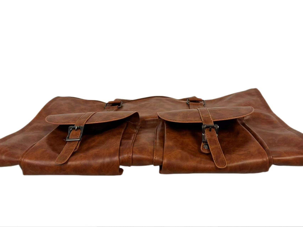 Brown PU Leather Travel Bag