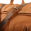Waterproof Canvas Hiking Backpack with Leather Accents