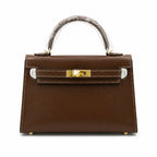 Kelly Sellier 19cm & 22cm & 25cm Ebene Box Calf Leather Gold Hardware & Palladium Hardware Women Handbag
