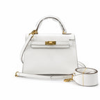 Kelly Sellier 19cm & 22cm & 25cm Craie Box Calf Leather Gold Hardware & Palladium Hardware Women Handbag