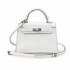Kelly Sellier 19cm & 22cm & 25cm Craie Box Calf Leather Gold Hardware & Palladium Hardware Women Handbag