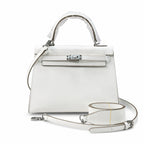 Kelly Sellier 19cm & 22cm & 25cm Craie Box Calf Leather Gold Hardware & Palladium Hardware Women Handbag