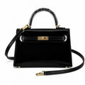 Kelly Sellier 19cm & 22cm & 25cm Noir Box Calf Leather Gold Hardware & Palladium Hardware Women Handbag