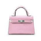Kelly Sellier 19cm & 22cm & 25cm Rose Sakura Box Calf Leather Gold Hardware & Palladium Hardware Women Handbag